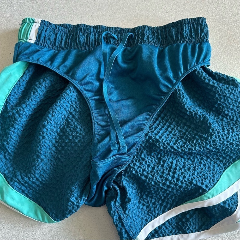 Nike Women's Shorts Nike Blue And Teal Running Athletic Shorts - Picture 11 of 13